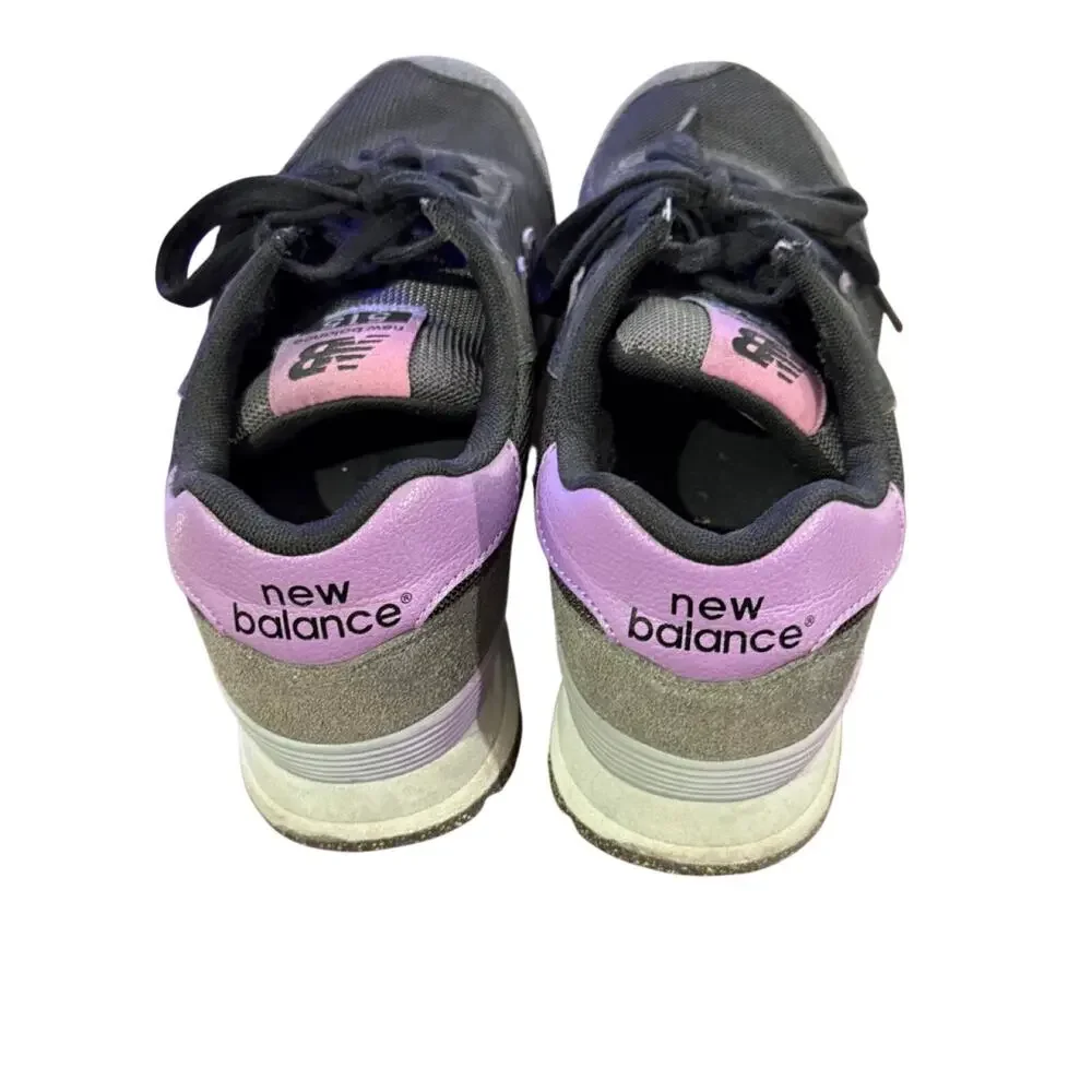New balance 515 sneakers in black, grey, and purple tongue labels